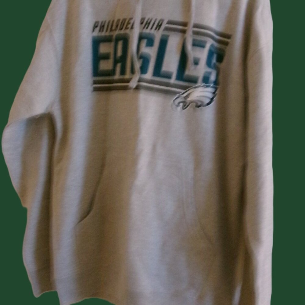 Philadelphia Eagles Fanatics Men's Gray Hooded Sweatshirt Medium NEW